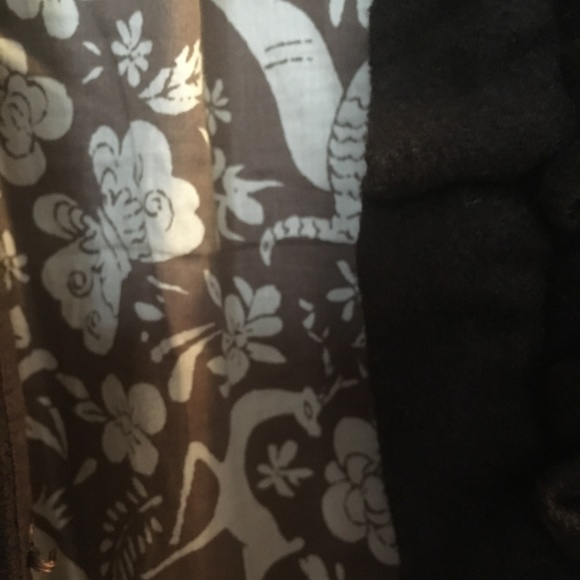 Anthropologie elevenses Brown Wool Ruffle Blazer - Picture 5 of 8